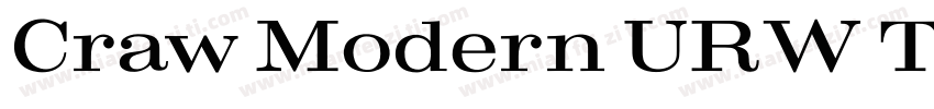 Craw Modern URW T Re字体转换